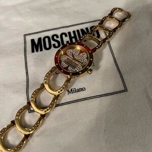 Moschino Crystal clover leaf Watch